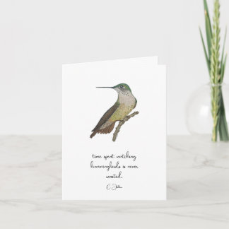 Tarjeta Colibrí de Calliope