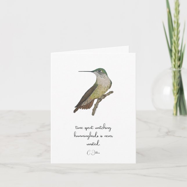 Tarjeta Colibrí de Calliope (Anverso)