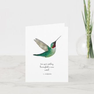Tarjeta Colibrí de garganta rubí