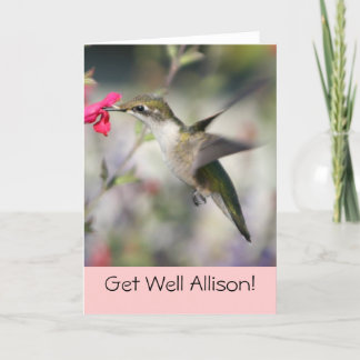 Tarjeta Colibrí en vuelo