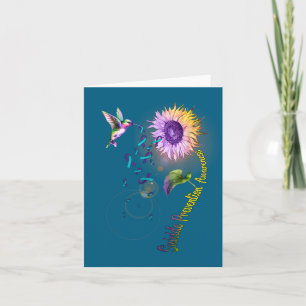 Tarjeta Colibrí girasol de prevención del suicidio