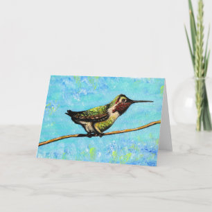Tarjeta Colibrí listo para volar pintura