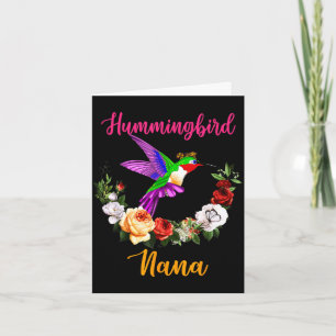 Tarjeta Colibrí nana floral pajarito corbata amante madre'
