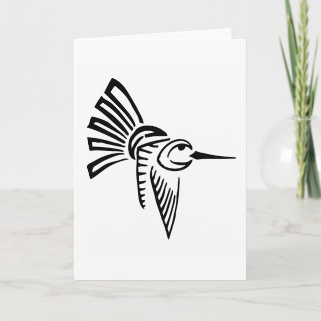 Tarjeta Colibrí tribal (Anverso)