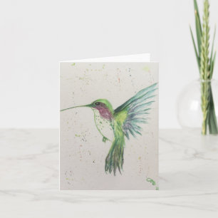 Tarjeta Colibrí verde