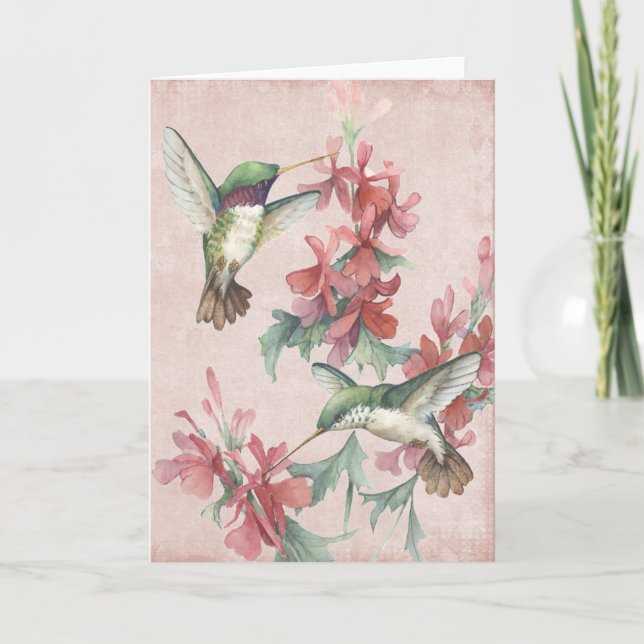 Tarjeta Colibríes (Anverso)
