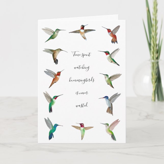 Tarjeta Colibríes (Anverso)
