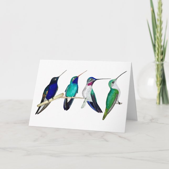 Tarjeta Colibríes (Anverso)