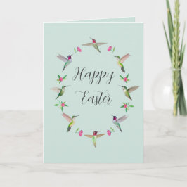 Tarjeta Colibríes de California Feliz Pascua