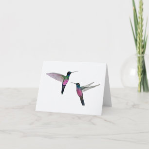 Tarjeta Colibríes de Starfrontlet con manchas azules