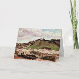 Tarjeta Colina de Montmartre con cantera por Vincent van G