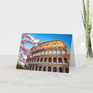 Tarjeta Coliseo de Roma Italia Pintado