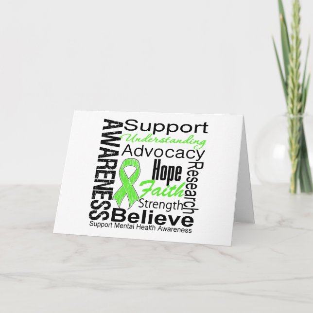 Tarjeta Collage - conciencia de la salud mental (Anverso)