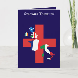 Tarjeta Collage de banderas europeas Rugby Inglaterra