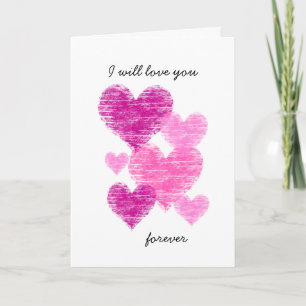 Tarjeta Collage de corazón rosa angustiado de San Valentín
