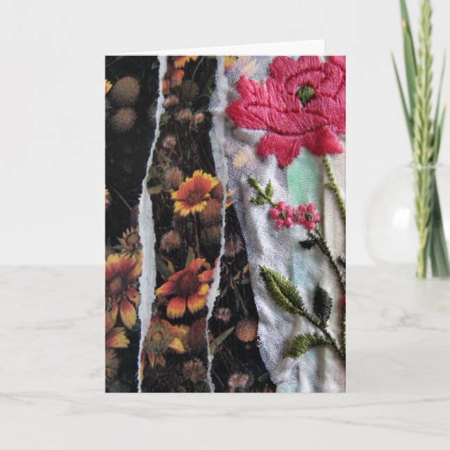 Tarjeta Collage de flores, Cumpleaños (Anverso)