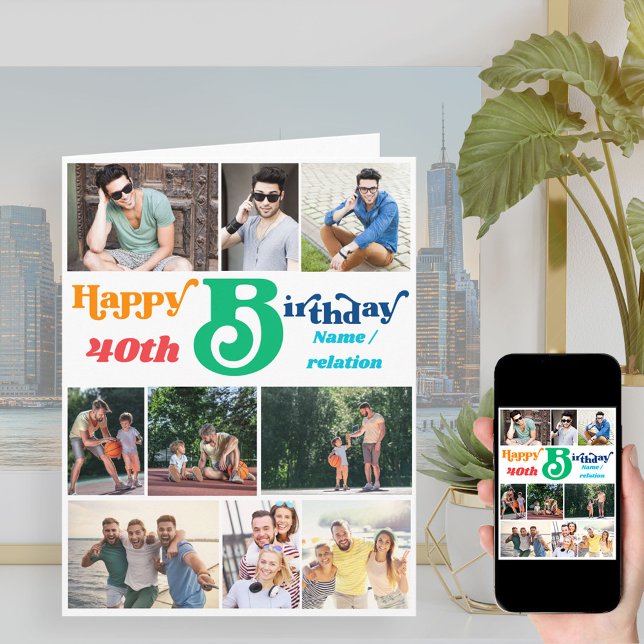 Tarjeta Collage de fotos 10 Nombre de imagen y cualquier c (Subido por el creador)