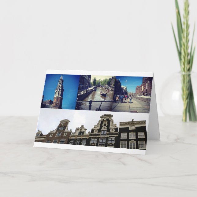 Tarjeta Collage de fotos Amsterdam 2 (Anverso)