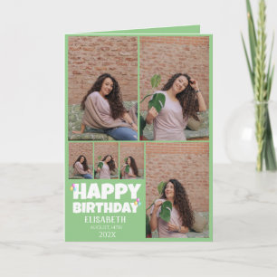 Tarjeta Collage de fotos de estilo Aniversario Simple Pers