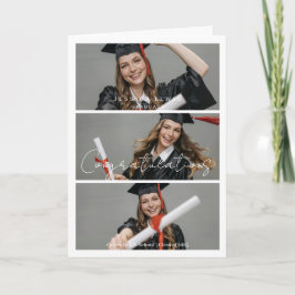Tarjeta Collage de Fotos de Graduación Felicitaciones Grad