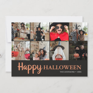 Tarjeta Collage de fotos de Halloween juguetón familiar ne