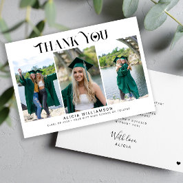 Tarjeta Collage de fotos de la graduación moderna 3 gracia