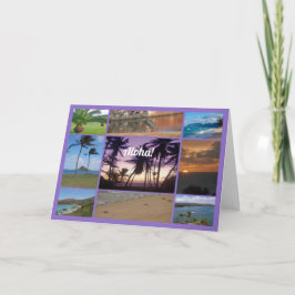 Tarjeta Collage de fotos de Oahu, Hawái