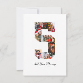 Tarjeta Collage de fotos en blanco y negro número 5