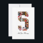 Tarjeta Collage de fotos en blanco y negro número 5<br><div class="desc">Este producto personalizable es donde se organizan fotos para formar la forma de un número. A menudo se utiliza para celebraciones importantes como cumpleaños, aniversarios o logros, lo que permite a los usuarios mostrar imágenes memorables en una sola exhibición llamativa. Los diseños suelen ofrecer espacios para varios tamaños y orientaciones...</div>