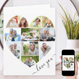 Tarjeta Collage de fotos Heart 112010 Te amo a tu aniversa