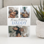 Tarjeta Collage de fotos moderno de 3 | Cumpleaños<br><div class="desc">A las madres les encantarán estas tarjetas contemporáneas de cumpleaños de 3 fotos de collage, con un tipo de letra que dice 'FELIZ CUMPLEAÑOS' y en negrita dice 'DADDY' ¡Se puede cambiar a cualquier amigo o nombre relativo! El estilo, tamaño y color del tipo de letra del texto se pueden...</div>