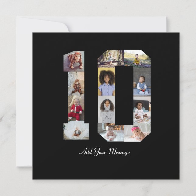 Tarjeta Collage de fotos número 10 (Anverso)