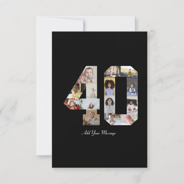 Tarjeta Collage de fotos número 40 (Anverso)