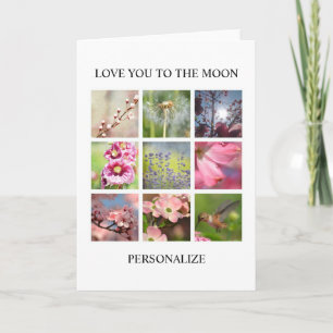 Tarjeta Collage de fotos personalizadas con tu texto