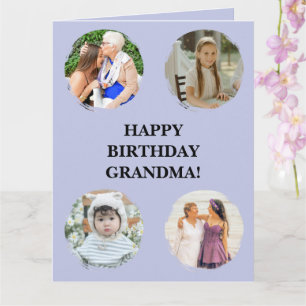 Tarjeta Collage de Fotos Personalizado Cumpleaños Abuelas 