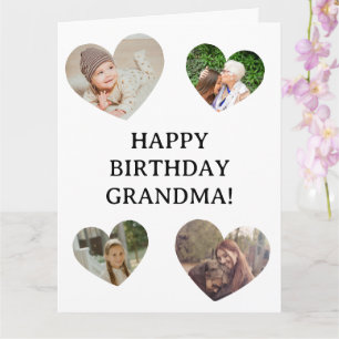 Tarjeta Collage de Fotos Personalizado de Cumpleaños Abuel