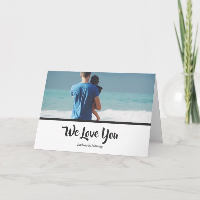 Tarjeta Collage de fotos personalizado Feliz amor por el D (Anverso)