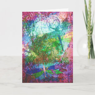 Tarjeta Collage de la libélula, ponte bien pronto