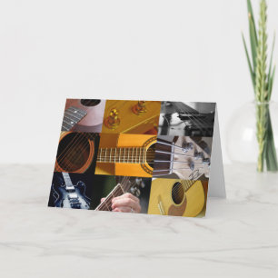 Tarjeta Collage de las fotos de la guitarra