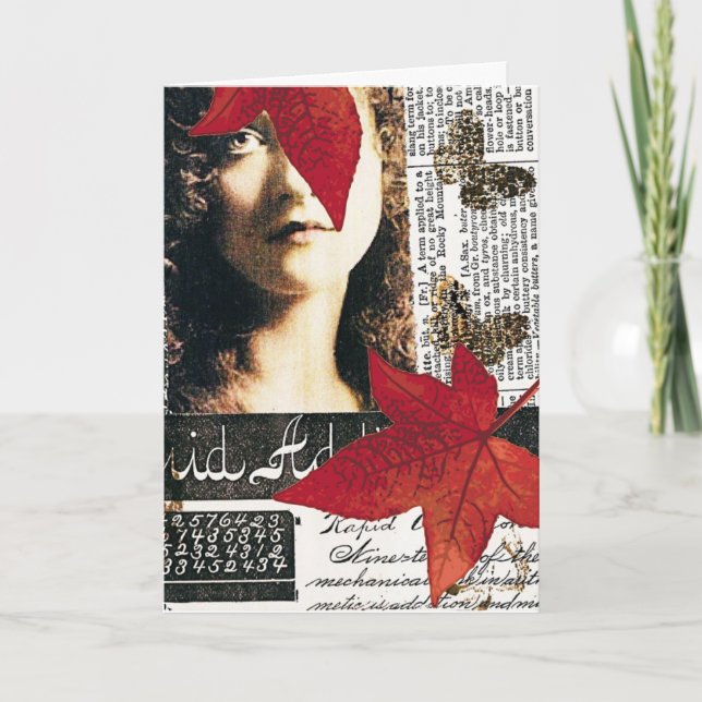 Tarjeta Collage de medios mixtos (Anverso)