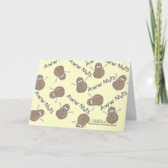 Tarjeta Collage de nueces aww (Anverso)