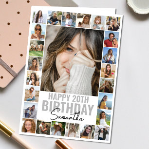 Tarjeta Collage de Personalizados de cualquier edad modern