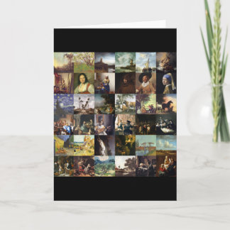 Tarjeta Collage de pinturas de Van Gogh, de Vermeer, del