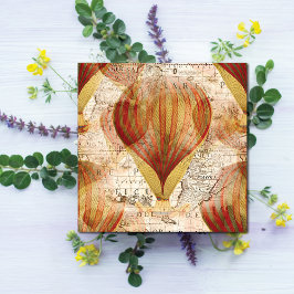 Tarjeta Collage de Steampunk en Victoria sobre globos de a