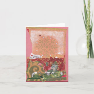 Tarjeta collage del copo de nieve