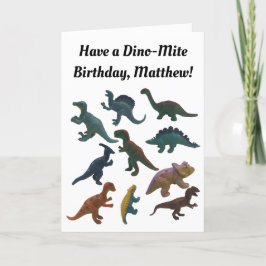 Tarjeta Collage del Personalizado de Dinosaurios Juguetes 