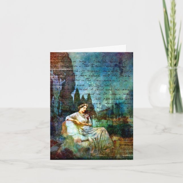 Tarjeta Collage del Poe, cumpleaños (Anverso)