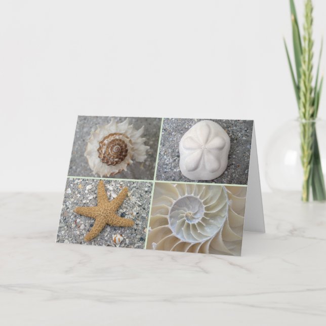 Tarjeta Collage del Seashell (Anverso)