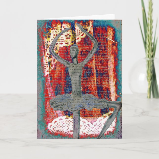 Tarjeta Collage digital de danza (Anverso)