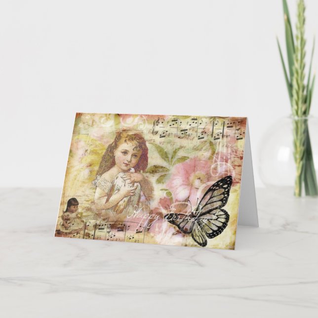 Tarjeta Collage feliz de cumpleaños (Anverso)